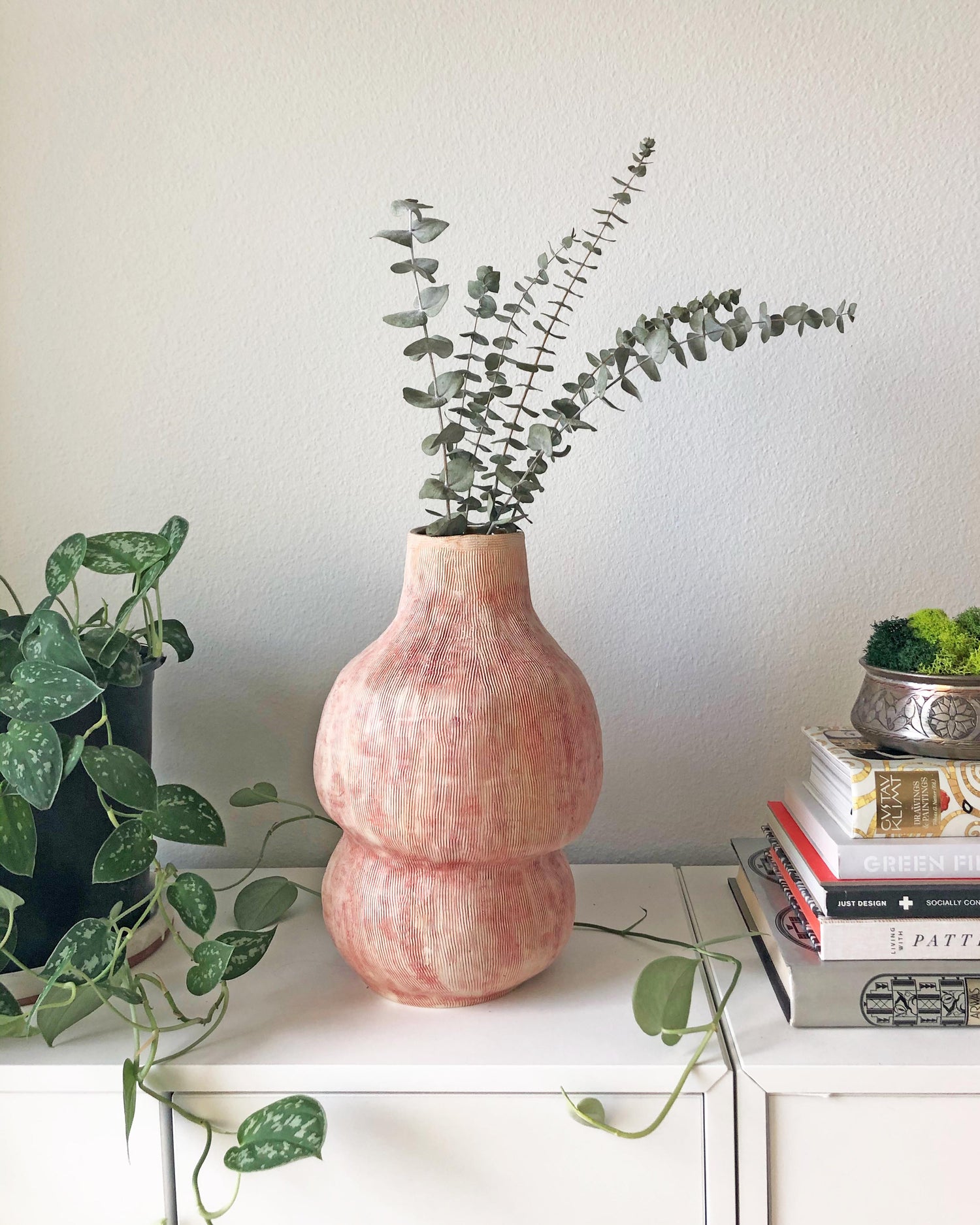 Tall Sculpted Vase