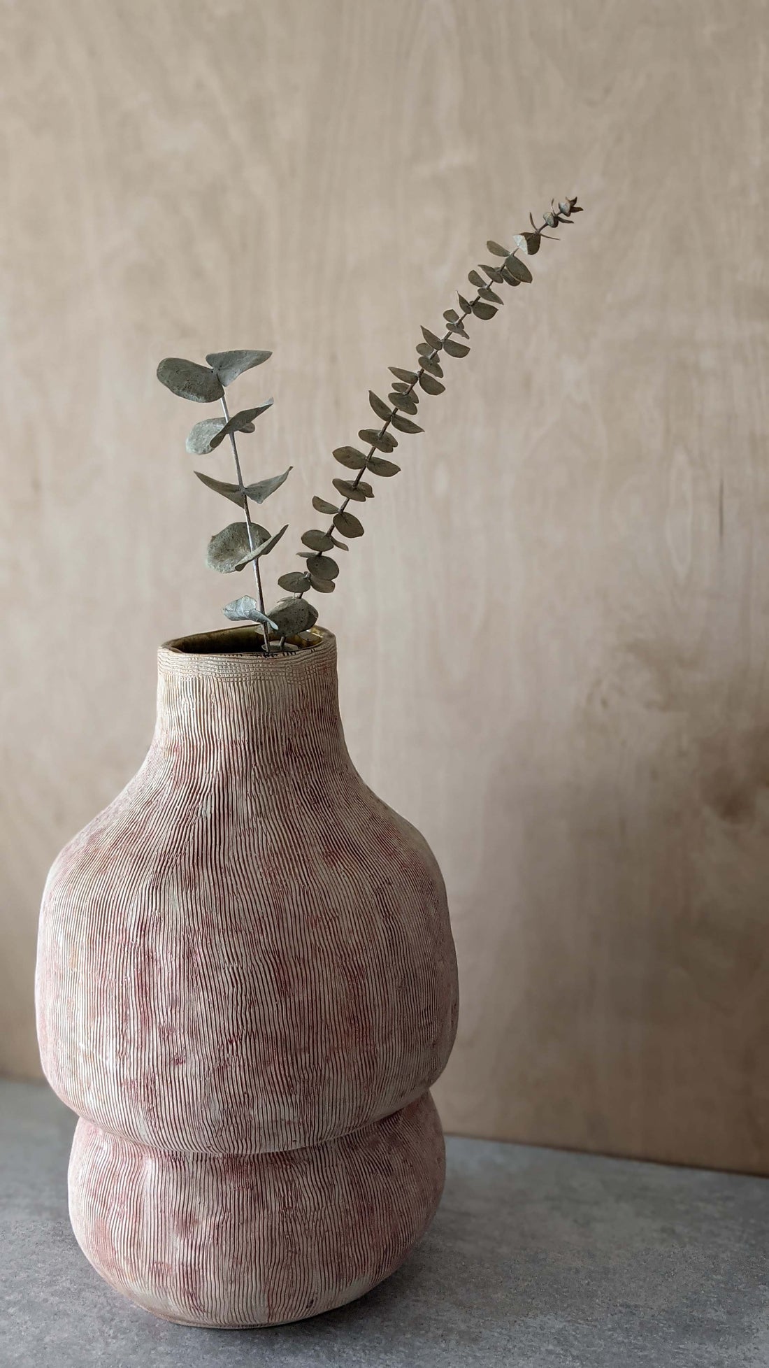 Tall Sculpted Vase